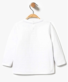 tee-shirt a manches longues motif moto blanc2784901_2
