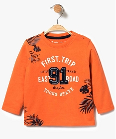 tee-shirt imprime jungle orange2785001_1