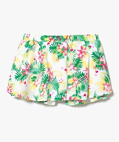 jupe short motif tropical vert2788101_2