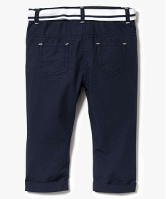 pantalon droit en coton fin bleu2790701_2