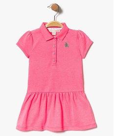 robe a manches courtes col polo lulu castagnette rose2802701_1