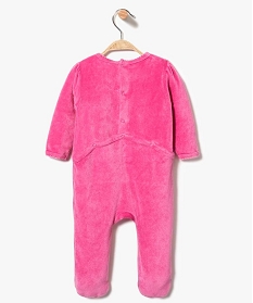pyjama en velours avec motifs papillons rose2803901_2