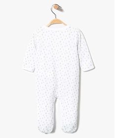 pyjama dors-bien ete a motif hibou blanc pyjamas ouverture devant2804101_2