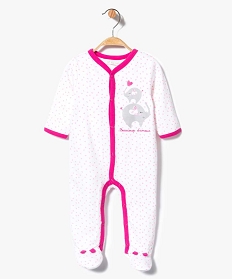 pyjama dors-bien coton ete a motifs cours blanc2804501_1