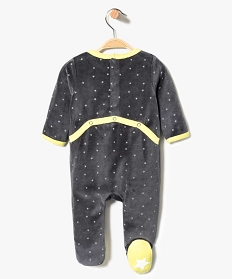 pyjama en velours motif etoiles et monstre gris2809601_2