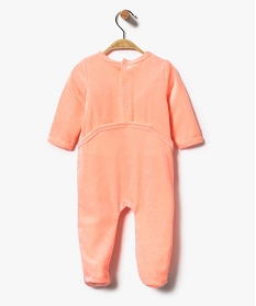 pyjama dors-bien en velours avec motifs oiseaux pailletes orange pyjamas velours2810001_2