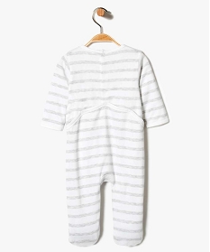 pyjama dors-bien ete  a rayures imprime facon alphabet blanc2810801_2