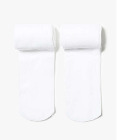 collants semi-opaques unis pour fille (lot de 2) blanc2815801_1