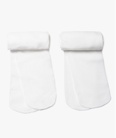 collants fille semi-opaques unis (lot de 2) blanc collants2815801_3