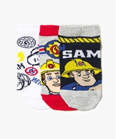 lot de 3 paires de chaussettes a motifs - sam le pompier bleu2817901_1