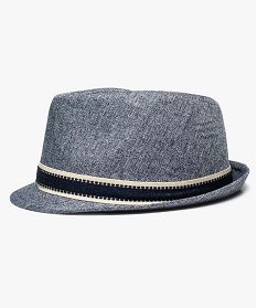 GEMO Chapeau bébé garçon forme trilby en denim Bleu