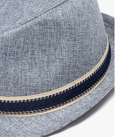 chapeau bebe garcon forme trilby en denim bleu accessoires2821901_2