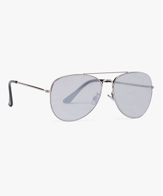 lunettes de soleil aviator en metal gris2839401_2
