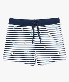 maillot de bain raye forme boxer bleu2846801_2