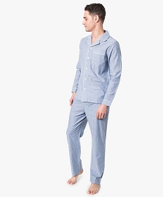 pyjama 2 pieces boutonne bleu pyjamas et peignoirs2875701_1