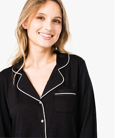 pyjama deux pieces chemise et pantalon a motifs noir2884601_2