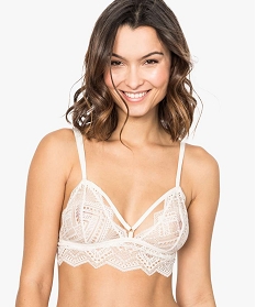 GEMO Soutien-gorge bustier forme triangle blanc chine