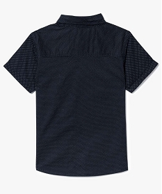 chemise garcon a manches courtes a pois bleu2921401_2