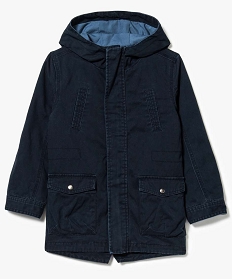 parka legere en twill avec capuche bleu doudounes2923601_1