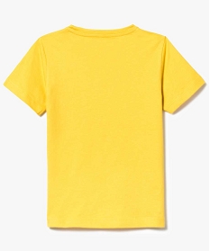 tee-shirt garcon uni a manches courtes en coton bio jaune tee-shirts2926901_2
