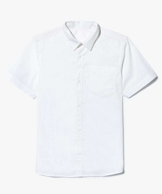 chemise a manches courtes en coton blanc2942001_1