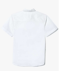 chemise garcon a manches courtes en coton blanc2942001_2
