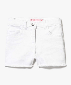 short 5 poches avec finition franges blanc shorts2955201_1