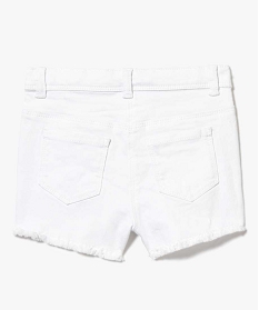 short 5 poches avec finition franges blanc shorts2955201_2
