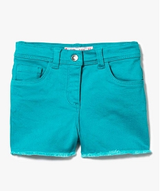 short 5 poches avec finition franges vert shorts2955301_1