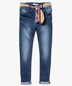 jean slim avec ceinture coloree gris jeans2958701_2