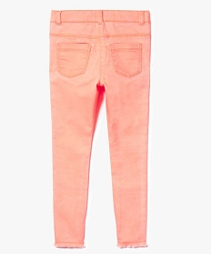 pantalon slim avec bas a franges rose pantalons2959601_3