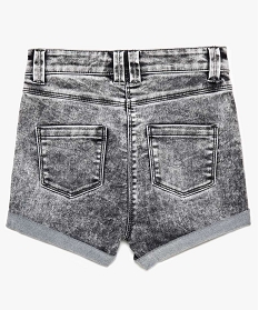 short fille en jean delave a taille haute et revers cousus gris shorts2984001_3