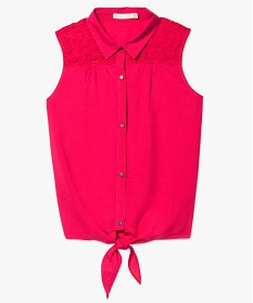 chemise sans manches nouee rouge2991901_1