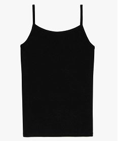 debardeur en coton extensible a fines bretelles fille noir vif debardeurs3003401_2