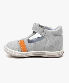 chaussures premiers pas en cuir gris3010501_3