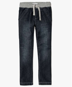jean garcon regular avec taille elastiquee contrastante bleu3855801_1