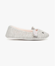 chaussons forme souris gris chaussons3958501_1