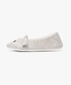 chaussons forme souris gris chaussons3958501_3