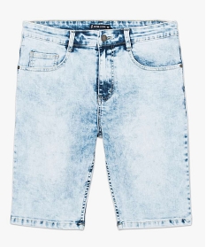 bermuda homme effet denim delave bleu shorts en jean3967001_4