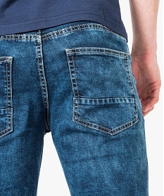 bermuda homme effet denim delave bleu shorts en jean3967101_2