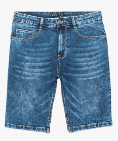 bermuda homme effet denim delave bleu shorts en jean3967101_4