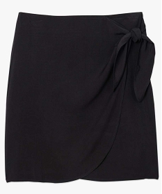 jupe courte forme portefeuille noir3972901_4