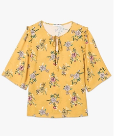 blouse fluide a motifs jaune3975401_4