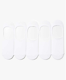 chaussettes invisibles homme unies (lot de 5 paires) blanc standard3981701_1