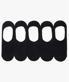 GEMO Chaussettes invisibles homme unies (lot de 5 paires) Noir