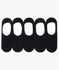 GEMO Chaussettes invisibles homme unies (lot de 5 paires) noir standard