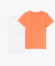 lot de 2 tee-shirts en tissu flamme orange3986701_2