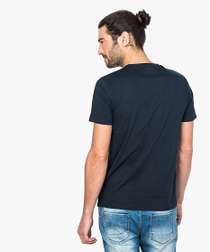 tee-shirt a manches courtes avec motif 3d sur lavant bleu tee-shirts3999201_3