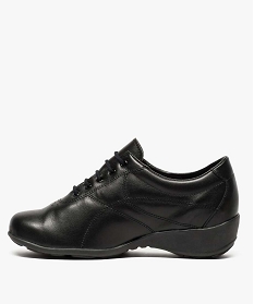 derbies femme confort en cuir a talon compense - bopy noir4029601_3