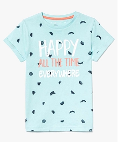 tee-shirt a message motifs fruits vert tee-shirts4041001_2